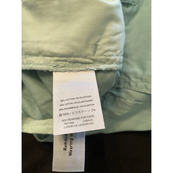 J. Crew Stretch Blue Green Dock Low-Rise Chino Shorts Sz 4 Casual Preppy - Picture 7 of 7